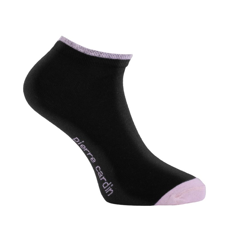 Lot de 5 Paires de Chaussettes femme Socquettes ModeRose/Blanc/Noir/Bleu marine Uni - Pierrecardin