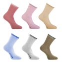 Lot de 6 Paires de Chaussettes femme Ville ModeGris/Kaki/Beige/Rose clair/Rose/Bleu Uni - Pierrecardin