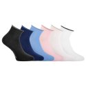 Lot de 6 Paires de Chaussettes femme Courtes ModeBleu/Rose/Bleu marine/Noir/Beige/Blanc Uni - Pierrecardin