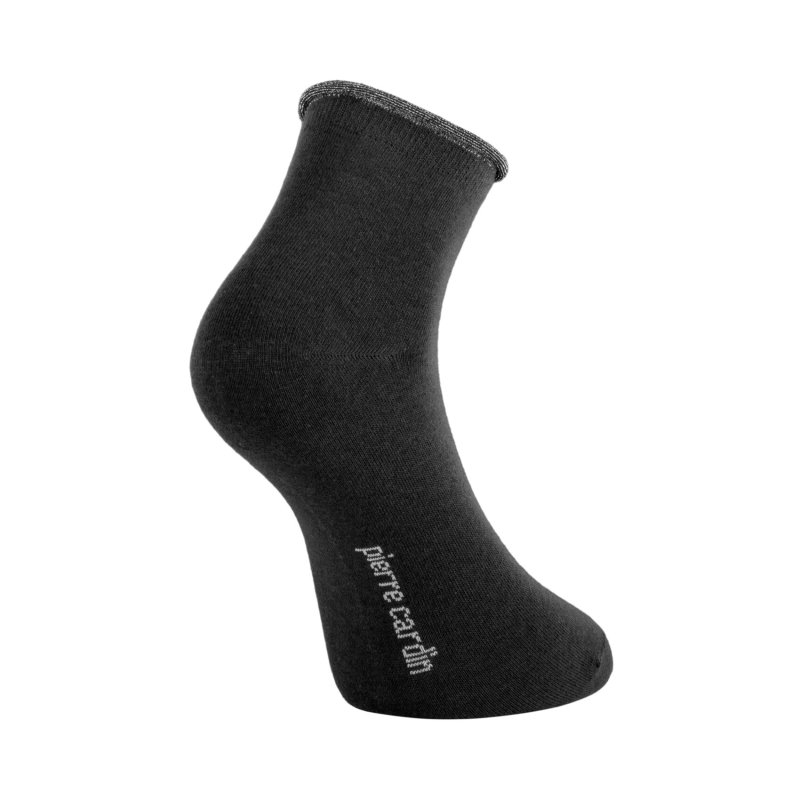 Lot de 6 Paires de Chaussettes femme Courtes ModeBleu/Rose/Bleu marine/Noir/Beige/Blanc Uni - Pierrecardin
