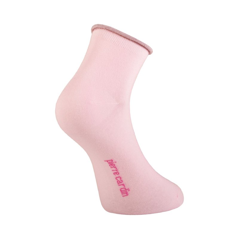 Lot de 6 Paires de Chaussettes femme Courtes ModeBleu/Rose/Bleu marine/Noir/Beige/Blanc Uni - Pierrecardin