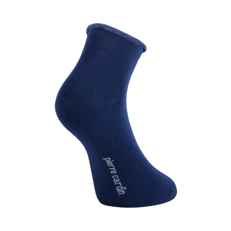 Lot de 6 Paires de Chaussettes femme Courtes ModeBleu/Rose/Bleu marine/Noir/Beige/Blanc Uni - Pierrecardin