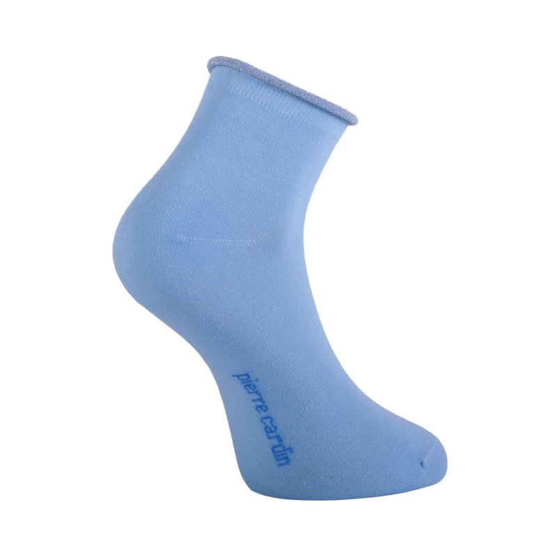 Lot de 6 Paires de Chaussettes femme Courtes ModeBleu/Rose/Bleu marine/Noir/Beige/Blanc Uni - Pierrecardin