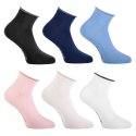 Lot de 6 Paires de Chaussettes femme Courtes ModeBleu/Rose/Bleu marine/Noir/Beige/Blanc Uni - Pierrecardin