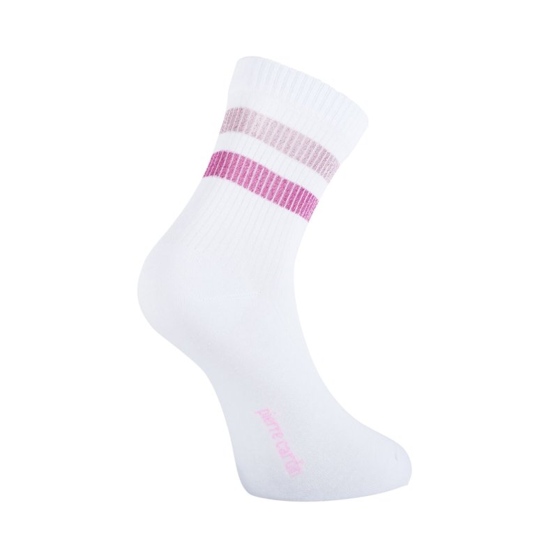 Lot de 6 Paires de Chaussettes femme Tennis SportifBlanc/Bleu/Rose/Violet/Gris Uni - Pierrecardin