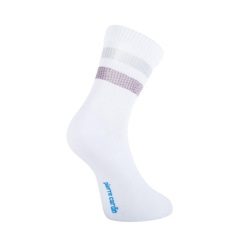 Lot de 6 Paires de Chaussettes femme Tennis SportifBlanc/Bleu/Rose/Violet/Gris Uni - Pierrecardin