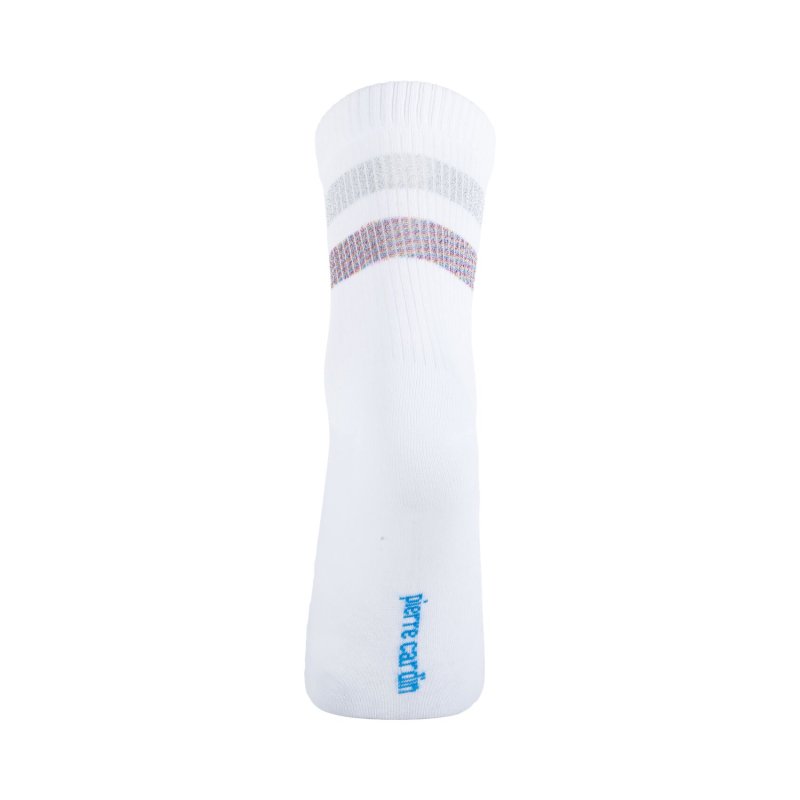 Lot de 6 Paires de Chaussettes femme Tennis SportifBlanc/Bleu/Rose/Violet/Gris Uni - Pierrecardin