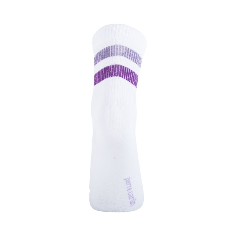 Lot de 6 Paires de Chaussettes femme Tennis SportifBlanc/Bleu/Rose/Violet/Gris Uni - Pierrecardin