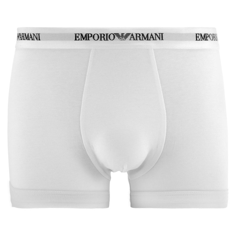 Lot de 3 Boxers homme Coton Blanc/Noir/Bleu foncé Uni - Emporio Armani