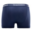 Lot de 3 Boxers homme Coton Blanc/Noir/Bleu foncé Uni - Emporio Armani