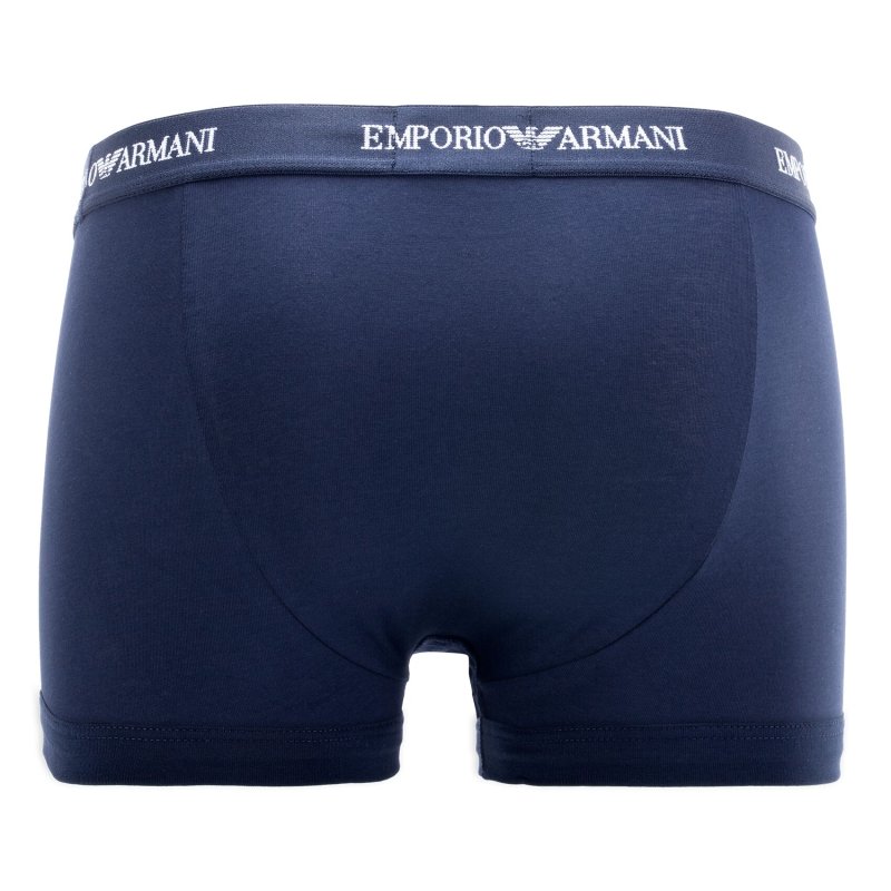 Lot de 3 Boxers homme Coton Blanc/Noir/Bleu foncé Uni - Emporio Armani