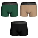 Lot de 3 Boxers homme Coton Vert sapin/Camel/Noir - Impetus