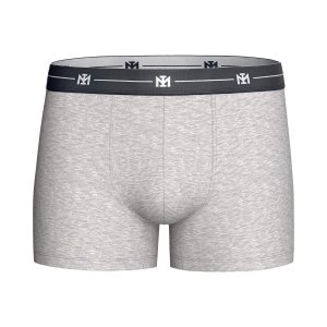 Lot de 3 Boxers homme Coton Noir/Gris chiné/Bleu foncé - Impetus
