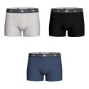 Lot de 3 Boxers homme Coton Noir/Gris chiné/Bleu foncé - Impetus