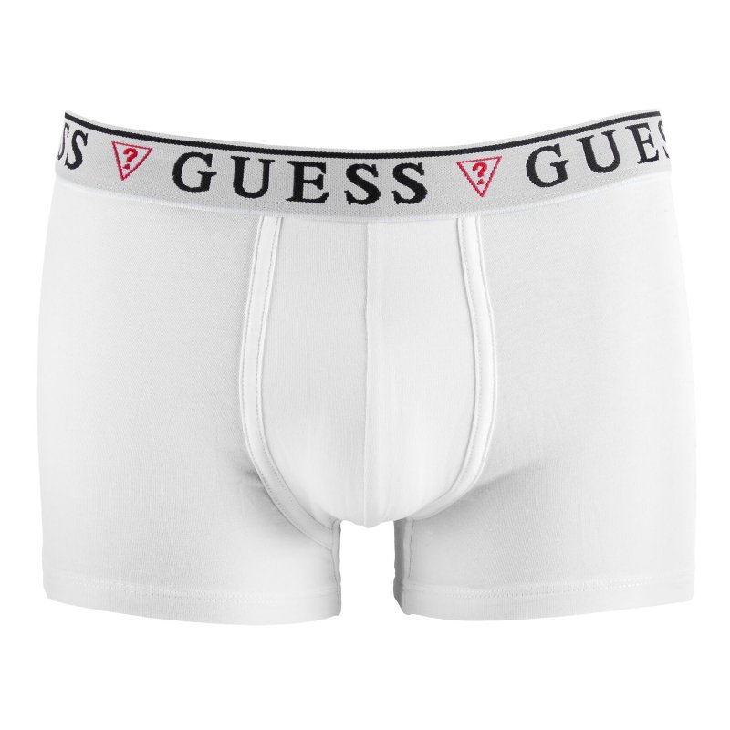 Lot de 3 Boxers homme Coton Blanc/Gris clair/Noir Uni - Guess