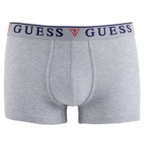 Lot de 3 Boxers homme Coton bio Gris/Noir/Bleu Uni - Guess