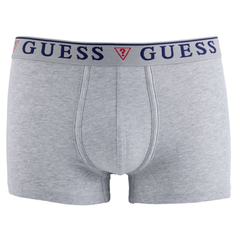 Lot de 3 Boxers homme Coton bio Gris/Noir/Bleu Uni - Guess