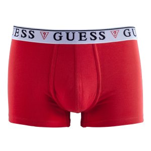 Lot de 3 Boxers homme Coton Bleu/Noir/Rouge Uni - Guess