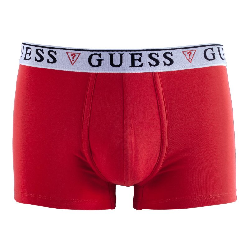 Lot de 3 Boxers homme Coton Bleu/Noir/Rouge Uni - Guess