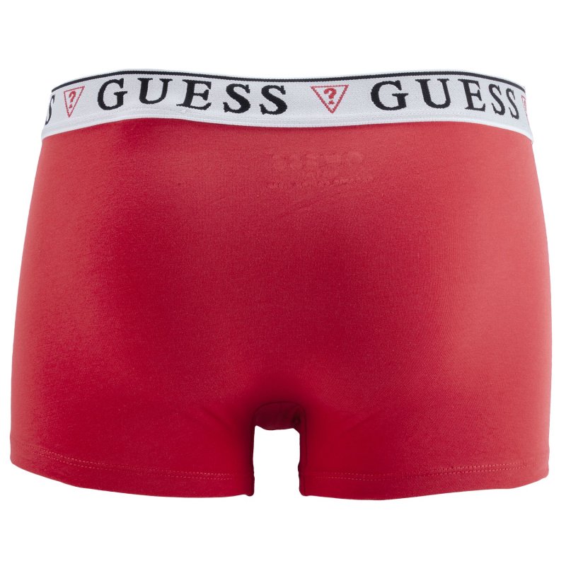 Lot de 3 Boxers homme Coton Bleu/Noir/Rouge Uni - Guess