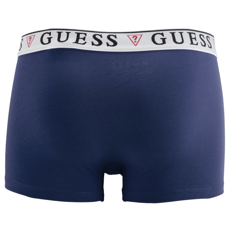 Lot de 3 Boxers homme Coton Bleu/Noir/Rouge Uni - Guess