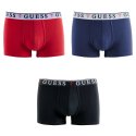 Lot de 3 Boxers homme Coton Bleu/Noir/Rouge Uni - Guess