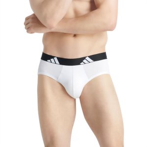 Lot de 3 Slips homme Coton Blanc/Gris/Noir - Adidas