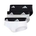 Lot de 3 Slips homme Coton Blanc/Gris/Noir - Adidas