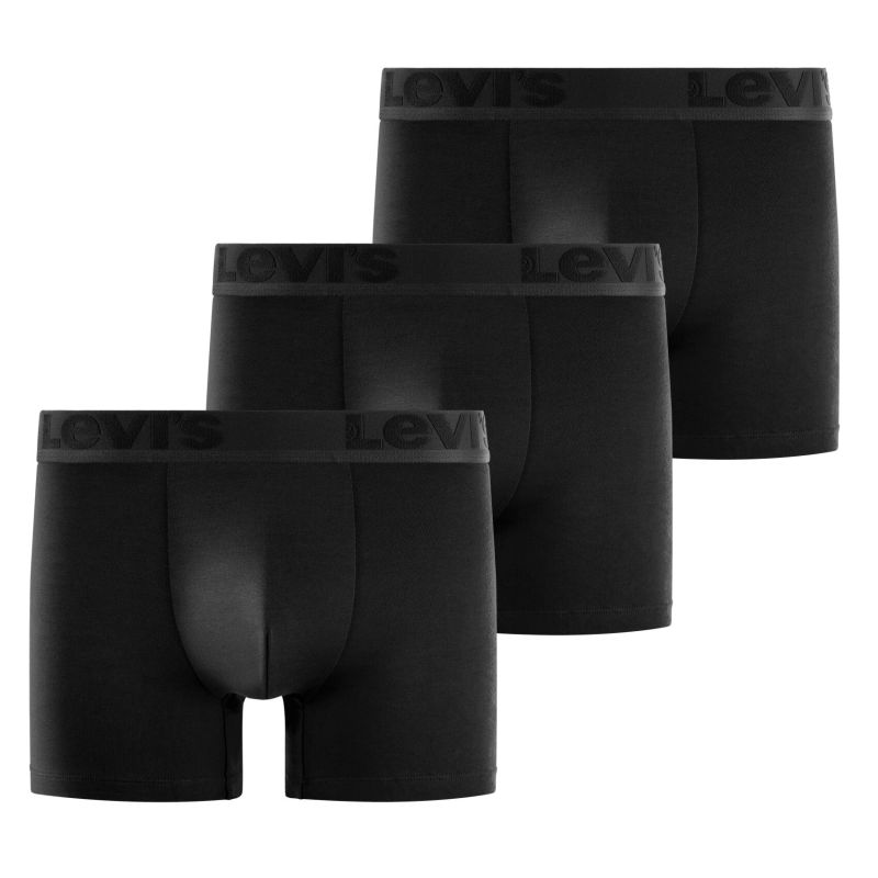 Lot de 3 Boxers Premium Homme Coton Noir Unis- Levis