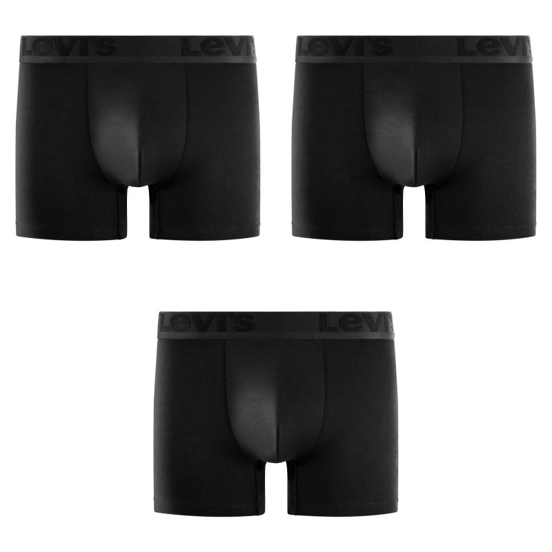 Lot de 3 Boxers Premium Homme Coton Noir Unis- Levis