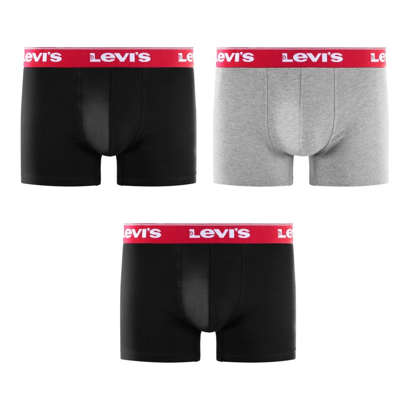 Lot de 3 boxers homme Coton Noir/Gris - Levis