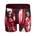 Boxer homme Polyester Rouge/Noir/Beige/Blanc Imprimé - Pull In