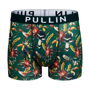 Boxer homme Polyester Noir/Vert/Jaune/Rouge/Bleu/Orange Imprimé - Pull In