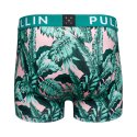 Boxer homme Polyester Vert/Rose/Blanc Imprimé - Pull In