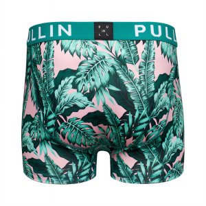 Boxer homme Polyester Vert/Rose/Blanc Imprimé - Pull In