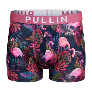 Boxer homme Polyester Rose/Vert/Jaune/Orange/Rouge/Bleu marine Imprimé - Pull In