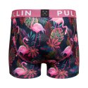 Boxer homme Polyester Rose/Vert/Jaune/Orange/Rouge/Bleu marine Imprimé - Pull In