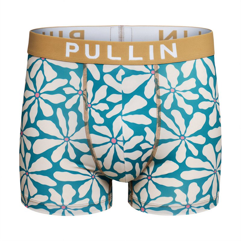 Boxer homme Polyester Orange/Blanc/Bleu/Rose Imprimé - Pull In