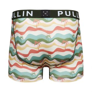 Boxer homme Polyester Blanc/Rose/Jaune/Vert/Bleu Imprimé - Pull In