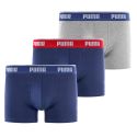 Lot de 3 Boxers homme Coton Bleu Marine/Gris/Rouge Everyday Basics - Puma