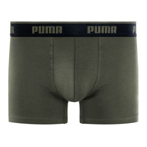 Lot de 3 Boxers homme Coton Kaki/Noir Everyday Basics - Puma