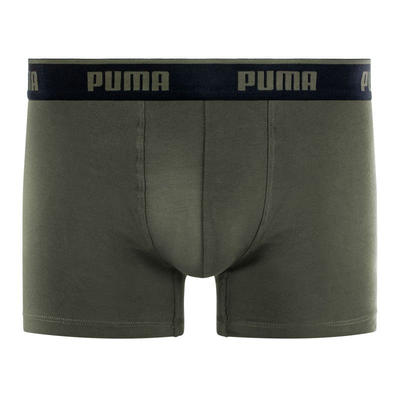 Lot de 3 Boxers homme Coton Kaki/Noir Everyday Basics - Puma