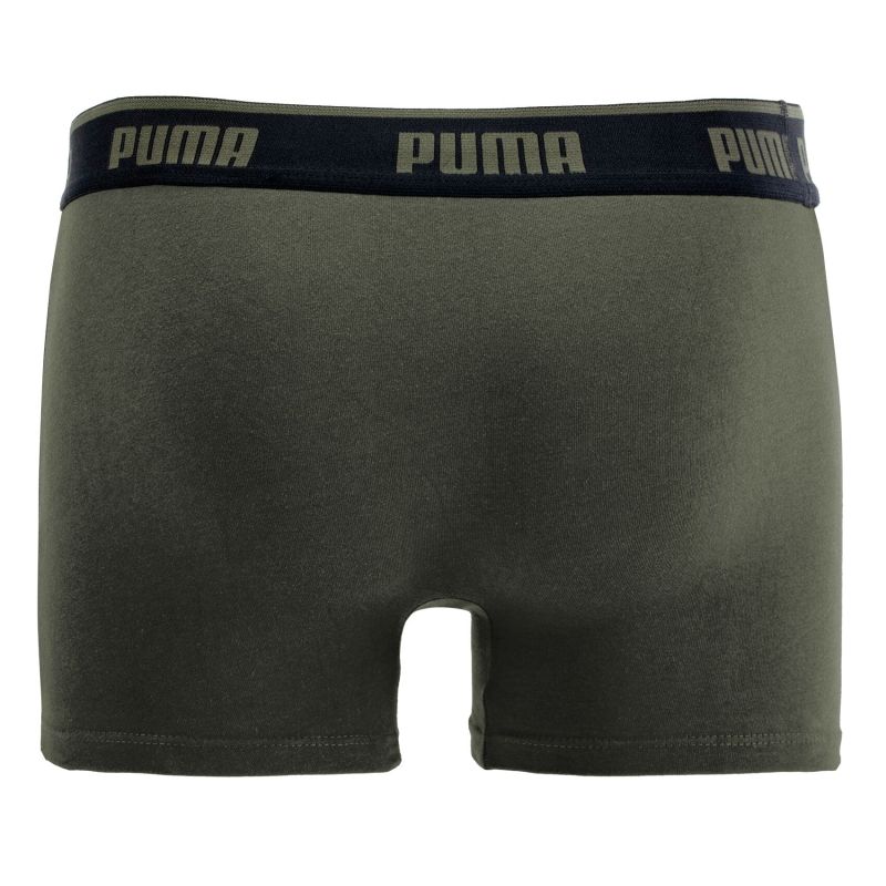 Lot de 3 Boxers homme Coton Kaki/Noir Everyday Basics - Puma