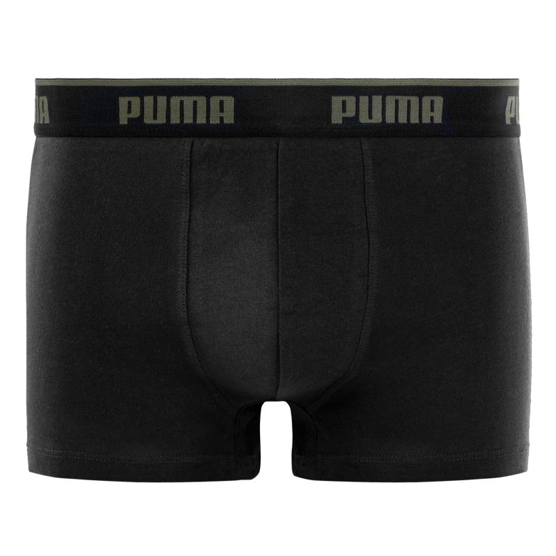 Lot de 3 Boxers homme Coton Kaki/Noir Everyday Basics - Puma