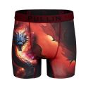 Boxer homme Polyester Noir/Rouge/Orange/Jaune/Violet/Bleu Imprimé - Pull In