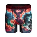 Boxer homme Polyester Noir/Rouge/Orange/Bleu/Vert/Rose Imprimé - Pull In
