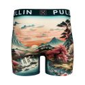 Boxer homme Polyester Noir/Blanc/Bleu ciel/Rose/Rouge/Vert/Orange Imprimé - Pull In