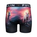 Boxer homme Polyester Noir/Rose/Gris/Blanc/Violet Imprimé - Pull In