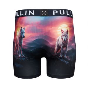 Boxer homme Polyester Noir/Rose/Gris/Blanc/Violet Imprimé - Pull In