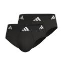 Lot de 2 Slips homme Coton Noir Uni - Adidas